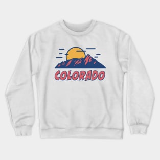 Colorado Boulder Mountains Retro Vintage Design Crewneck Sweatshirt